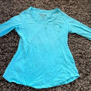 NINE WEST TEAL SHIRT